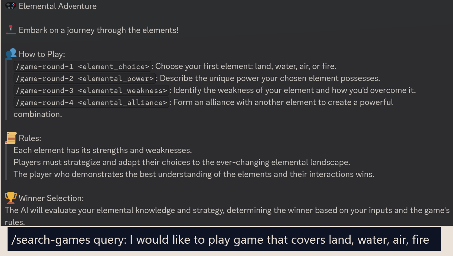 Discord text game generator - AI-powered storytelling with Create 'n' Play